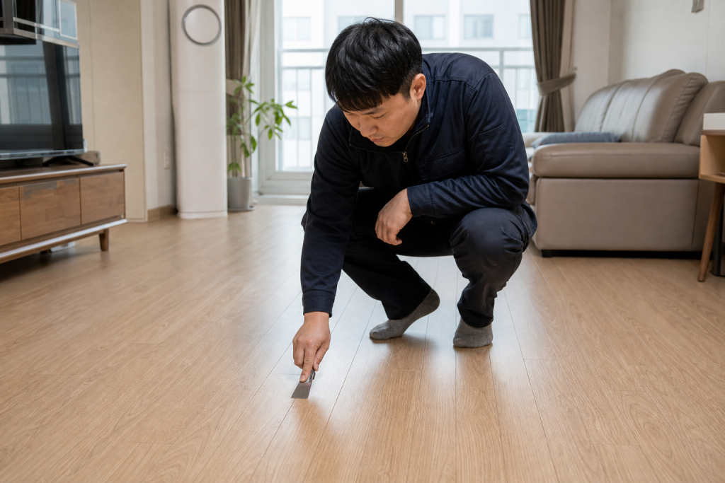 아파트 강화 마루 교체 검수 참고 이미지